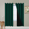 Yakamok Dark Green 100% Blackout Curtains 63 Inches Long 52" Wide 2 Panels | by Yakamok