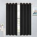 Yakamok Room Darkening Curtains 52x54 inch Length Black-Living Room | 2 panels by Yakamok