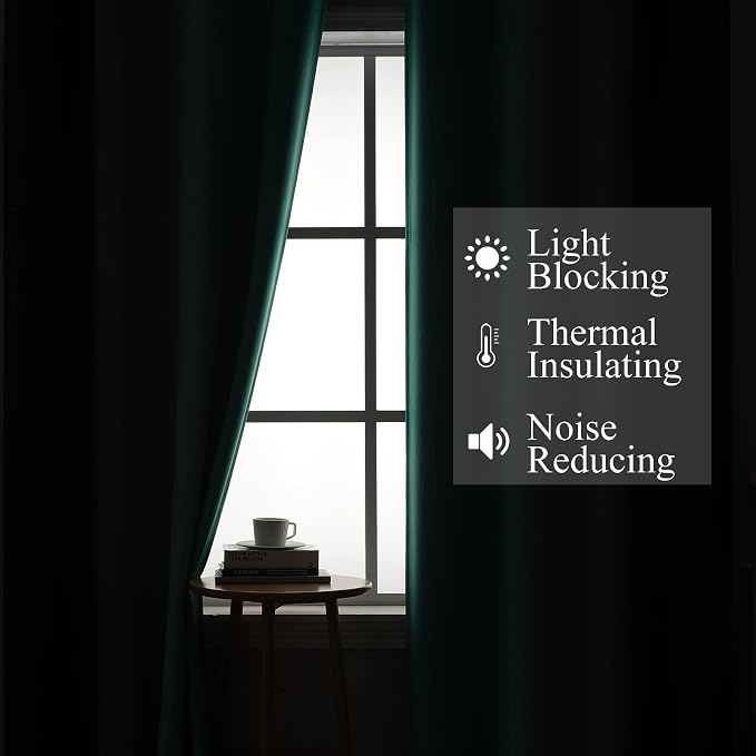 Brown and Teal Ombre Blackout Curtains - Image 3