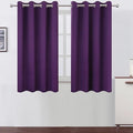 Blackout Curtains 66 x 54 Inch Long Purple Curtains Set of 2 Panels Room by Lemomo