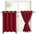 RV Blackout Curtains for Bedroom, 52 x 30 Inches Long Christmas Red | Thermal by Hiasan