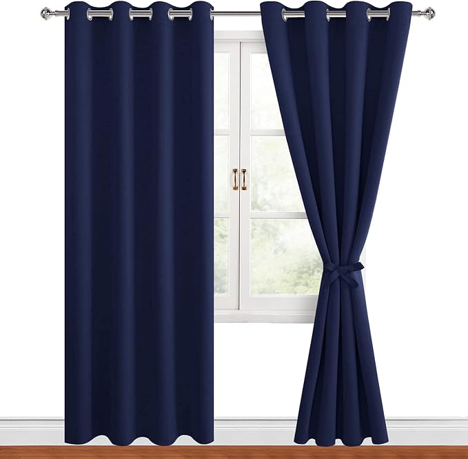 Blackout Curtains for Bedroom, 52 x 84 Inch, 2 Panels | Thermal Insulated & by Hiasan