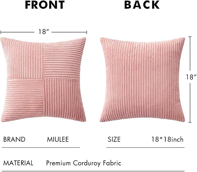MIULEE Blush Pink Decorative Throw Pillow Covers - Image 6