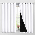 Yakamok Pure White 100% Blackout Curtains 63 Inches Long 62" Wide 2 Panel | by Yakamok