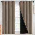SimpleHome Khaki 100% Blackout Curtains Room Darkening Living Room 63 Inch | by SimpleHome