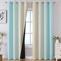 Aqua and Beige Ombre Blackout Curtains by ESTELARTEXTILER