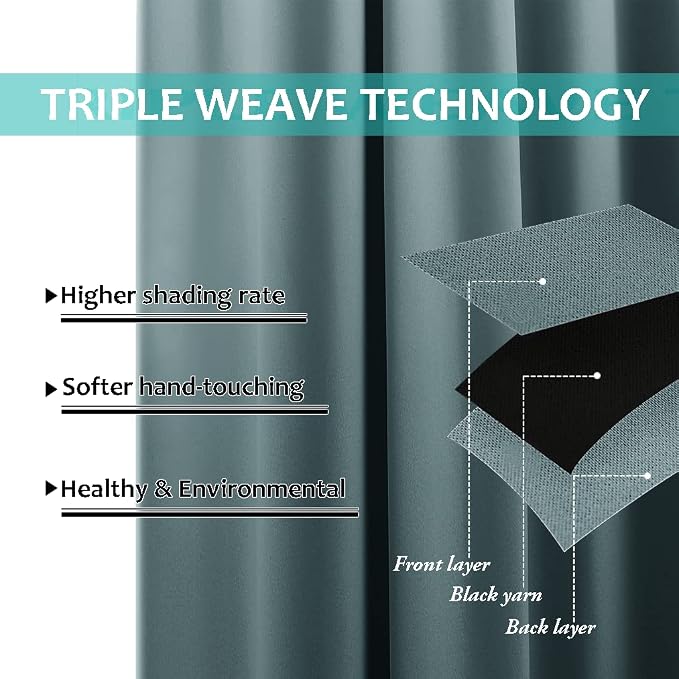 NICETOWN 100% Blackout Short Curtains - Image 6