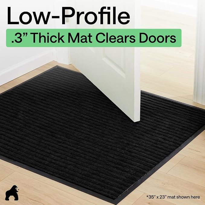 GORILLA GRIP Waterproof Traffic Guard Door Mat, 2 Pack Indoor Outdoor Durable - Image 9