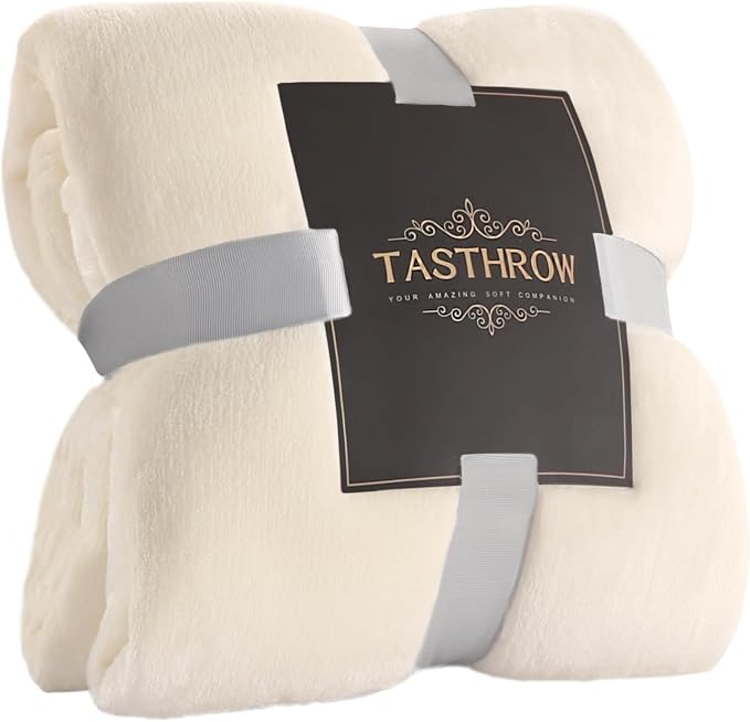 TASTHROW Large Flannel Fleece Throw Blanket, 50×70 Inch | Cozy Lightweight by TASTHROW