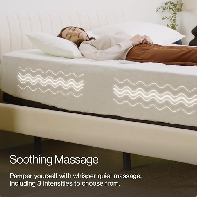Nectar Luxe Queen Adjustable Base & 14” Mattress (New Version) - Head & Foot Incline - Medium Firm Memory Foam - Cooling Upgrade - 3 Massage Settings - 365-Night Mattress Trial & Forever Warranty