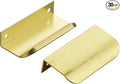 Ravinte Hardware 30 Pack Gold Cabinet Handles, 3.15 Inch (80mm) Finger Edge Pulls, 2-1/2 Inch Hole Center, Finger Pulls for Cabinets