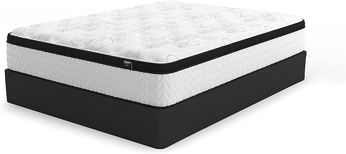 Ashley Chime Queen Mattress Hybrid 12 Inch Firm Memory Foam for Pressure Relief, Mattress In a Box with Cooling Gel, Fiberglass Free