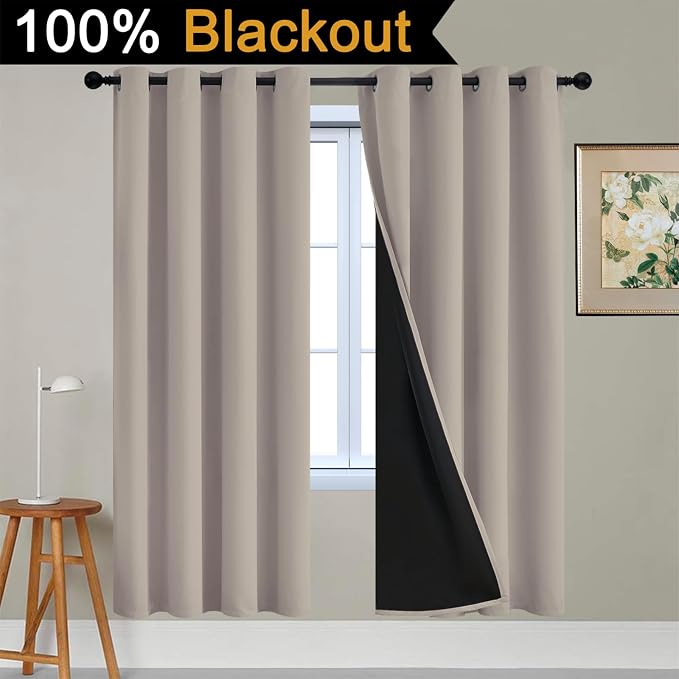 Yakamok Natural Blackout Curtains 72 Inches Long - Image 2