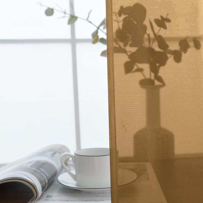 SpaceDresser Basic Rod Pocket Sheer Voile Window Curtain Panels Light Brown 1 - Image 5