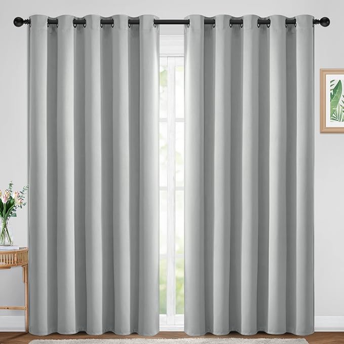 Yakamok Room Darkening Curtains 70x84 inch Length Light Grey-Living Room | 2 by Yakamok