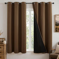MIULEE Brown 100% Blackout Curtains by MIULEE