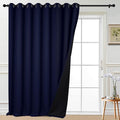 Yakamok Navy Blue Blackout Patio Door Curtain Panels W100 x L108, 1 Panel | by Yakamok