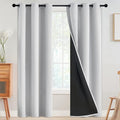 SimpleHome White 100% Blackout Curtains Room Darkening Living Room 84 Inch | by SimpleHome