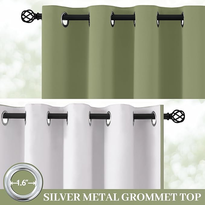 Yakamok Sage Blackout Curtains 63 Inches Long - Image 2