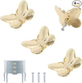 Gold Butterfly Cabinet Knobs Kitchen Hardware for Cabinets Cute Animal Dresser Knobs Furniture Cupboard Handles Single Hole Drawer Knobs and Pulls 4 Pcs (Gold)