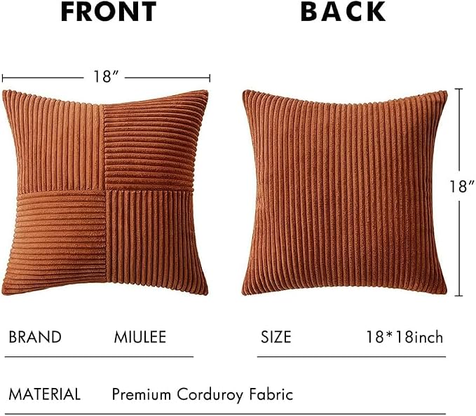MIULEE Fall Rust Boho Decorative Throw Pillow Covers - Image 7