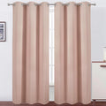 Blush Thermal Blackout Curtains/38 x 84 Inch/Set of 2 Panels Room Darkening by Lemomo