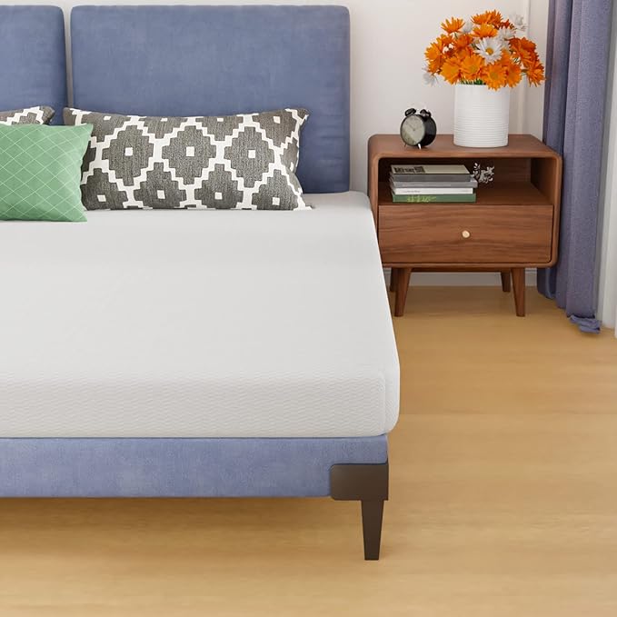 PayLessHere 5 Inch Gel Memory Foam Mattress Medium Firm Mattresses CertiPUR-US Certified Bed-in-a-Box Pressure Relieving King Size,Fiberglass Free，White