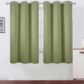 Sage Green Thermal Blackout Curtains/38 x 63 Inch/Set of 2 Panels Room by Lemomo