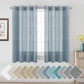 H.VERSAILTEX Linen Curtains Nickel Grommet Natural Linen Semi-Sheer Curtains 2 by HVERSAILTEX