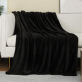 Black Fleece Plush Throw Blanket 50"x60"for Couch Sofa Fuzzy Cozy Flannel | by JIAHANNHA