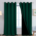 Yakamok Dark Green 100% Blackout Curtains 108 Inches Long 52" Wide 2 Panels | by Yakamok