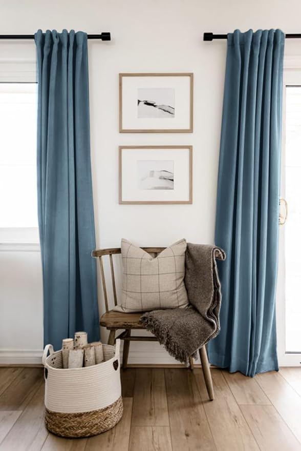 Faux Linen Total Blackout Curtains - Image 6