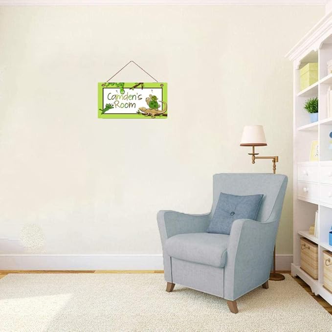 Personalized Signs Funny Turtle Sign Customizable Gifts for Nursery,Nursery Decor, Baby Kids Room Front Door Decor Home Decorative Door Hanger for Kids Boys Girls Baby Bedroom…