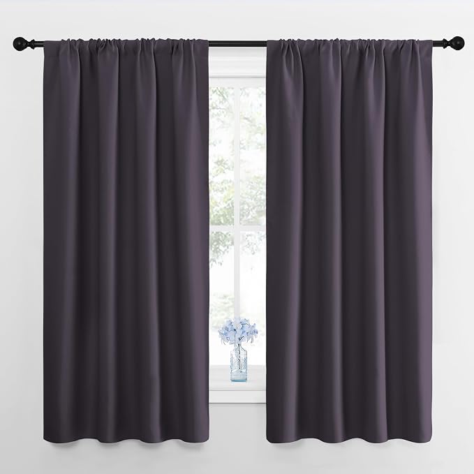 NICETOWN Kitchen Curtains, Short Blackout Drapes, 34 in x 45 in, Thermal by NICETOWN