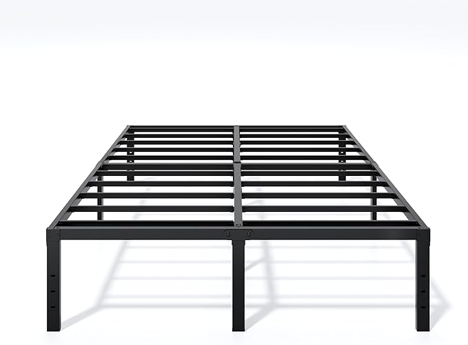 Metal Bed Frame King Size - 16 Inch Heavy-Duty King Platform Bed Frame No Box Spring Needed, Easy Assembly, Noise-Free, Sturdy Mattress Foundation, Underbed Storage Space