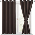 Blackout Curtains for Bedroom, 52 x 54 Inches Long, 2 Panels | Thermal by Hiasan