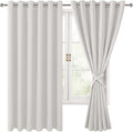 Room Darkening Curtains for Bedroom, 70 x 63 Inches Ivory, 2 Panels | Thermal by Hiasan