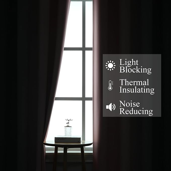 Pink and Gray Ombre Blackout Curtains - Image 3