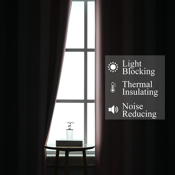 Ombre Grey and Pink Blackout Curtains - Image 3