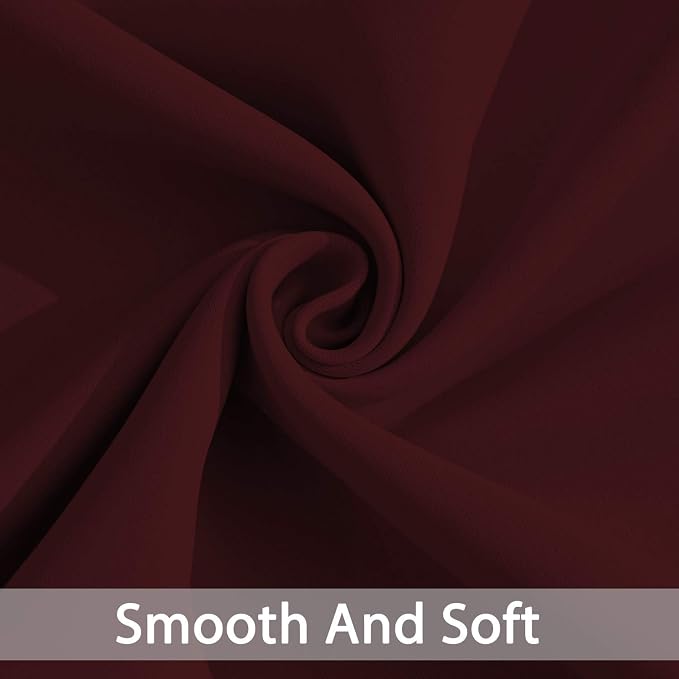 Yakamok Burgundy Red Room Darkening Curtains 84 inch Sliding Door Drapes | 1 - Image 6