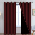 Yakamok Burgundy Red Blackout Curtains 96 Inches Long by Yakamok