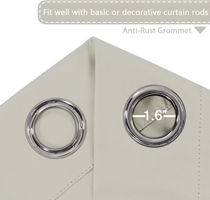 H.VERSAILTEX Blackout Patio Curtains 100 x 96 Inches - Image 3