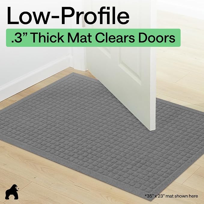 GORILLA GRIP® Ultra Absorbent Front Door Mat Outside Entrance, Traps Dirt and - Image 9