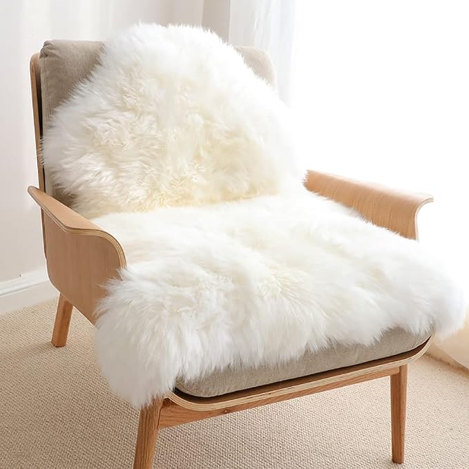 HUAHOO Premium Genuine Sheepskin Rug Real Australia Sheepskin Natural Luxury - Image 6