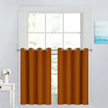 Yakamok Burnt Orange Room Darkening Window Curtains 52x36 Inch by Yakamok