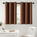 MIULEE Blackout Curtains for Bedroom 2 Panels 40 x 36 Inch Long Mocha Brown | by MIULEE