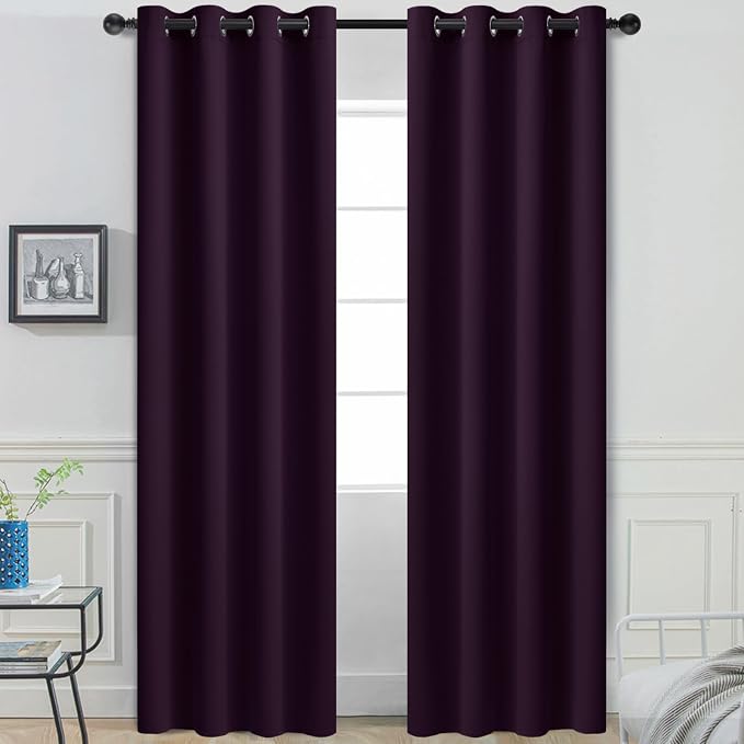 Yakamok Room Darkening Curtains 52x96 inch Length Dark Purple-Living Room | 2 by Yakamok