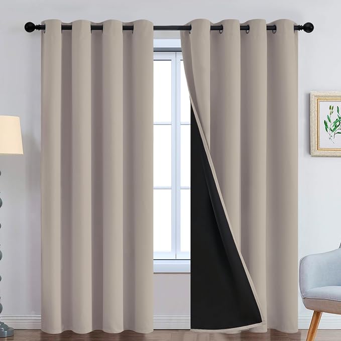 Yakamok Natural Blackout Curtains 84 Inches Long by Yakamok