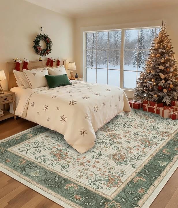 GarveeHome 8x10 Sage Green Washable Area Rug Living Room Bedroom Non Slip | - Image 3