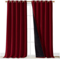 NICETOWN Cold Blocking 100% Blackout Curtains, Durable and Soft Black Lined by NICETOWN